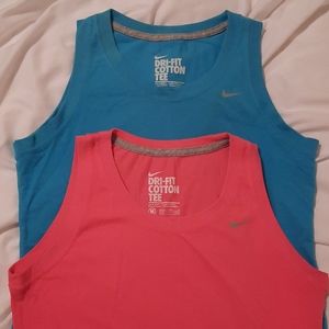 🙂2 Nike Dri-Fit Sleeveless Shirts
